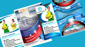 (BCCA) British Cleaning Certificate Award Leaflet & Business Card Templates