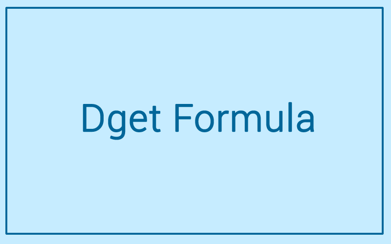 Module 22 : DGET Function