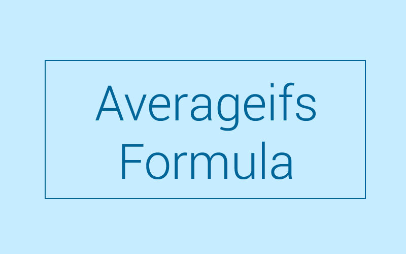 Module 12 : AVERAGEIFS Function