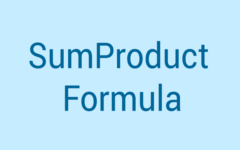 Module 1: SumProduct Formula