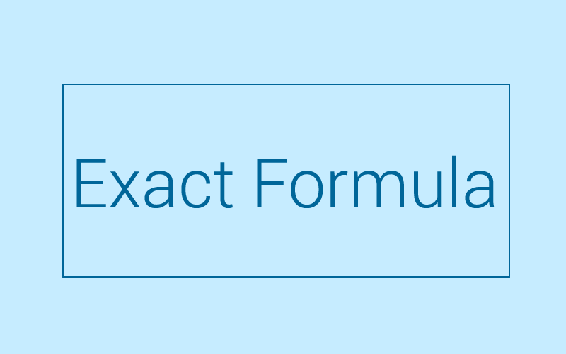 Module 9 : EXACT Function