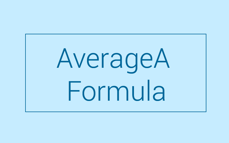 Module 10 : AVERAGEA Function