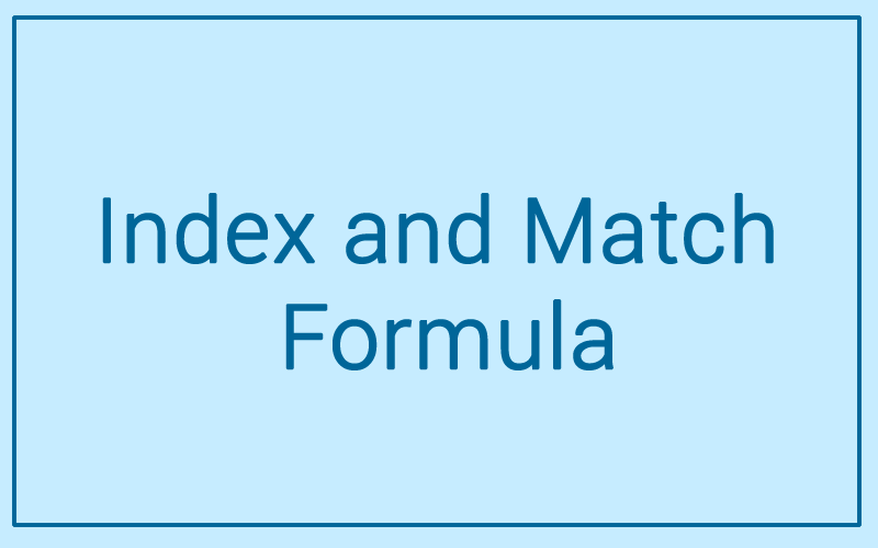 Module 31: INDEX MATCH Function
