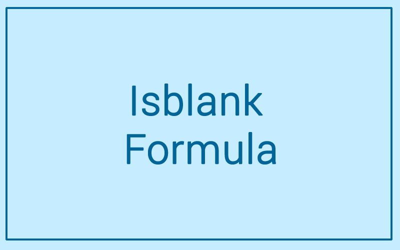 Module 35: ISBLANK Function