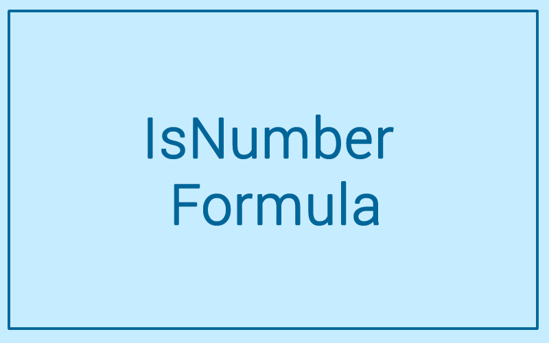 Module 39: ISNUMBER Function