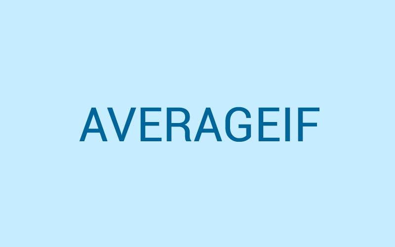 Module 14 : AVERAGEIF