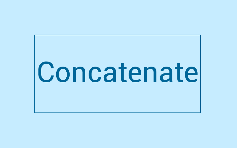 Module 23 : CONCATENATE